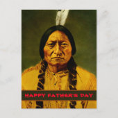 Sitting Bull Tribal Native American Vaderdag Briefkaart (Voorkant)