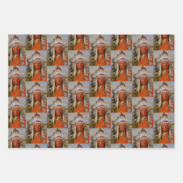 Sitting Bull van Henry Farny 1899 Lakota Leader Inpakpapier Vel