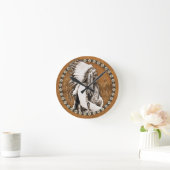 Sitting Bull Wall Clock Ronde Klok (Huis)