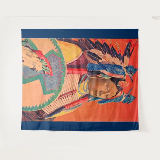 Sitting Bull Wandkleed (Voorkant (horizontaal))