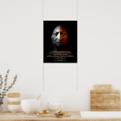 Sitting Bull Warrior quote. Poster (Keuken)