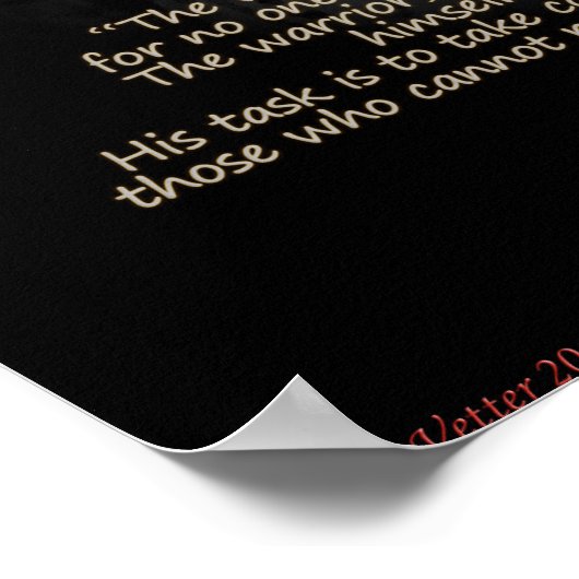 Sitting Bull Warrior quote. Poster (Hoek)