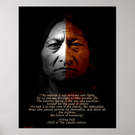 Sitting Bull Warrior quote. Poster