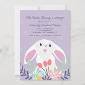 Sitting Bunny Invitation Kaart (Voorkant)