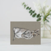 Sitting Bunny Rabbit Art Briefkaart (Staand voorkant)