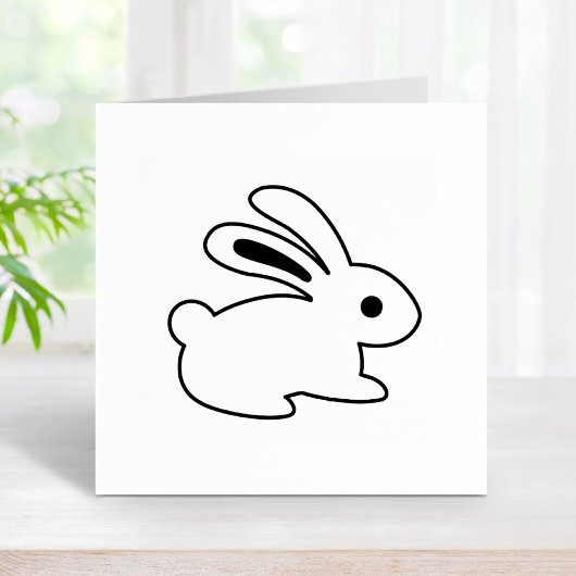 Sitting Bunny Rabbit Color Me Rubberstempel