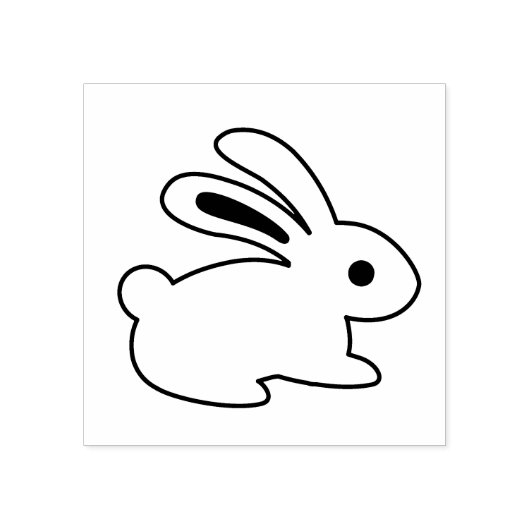 Sitting Bunny Rabbit Color Me Rubberstempel (Afrduk)