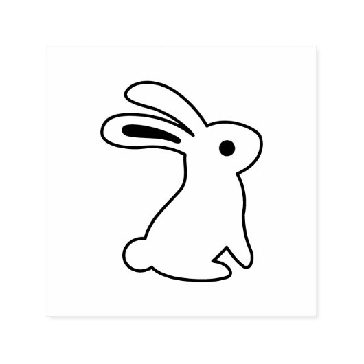 Sitting Bunny Rabbit Color Me Zelfinktende Stempel (Design)