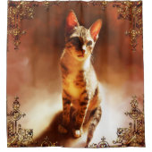Sitting Cat Douchegordijn (Voorkant)