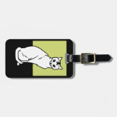 Sitting Cat Julie de Graag Art Nouveau Bagagelabel (Voorkant horizontaal)