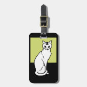 Sitting Cat Julie de Graag Art Nouveau Bagagelabel (Voorkant verticaal)