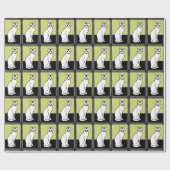 Sitting Cat Julie de Graag Art Nouveau Cadeaupapier (Vlak)