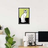 Sitting Cat Julie de Graag Art Nouveau Poster (Thuiskantoor)