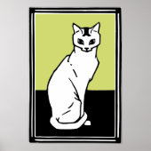 Sitting Cat Julie de Graag Art Nouveau Poster (Voorkant)