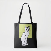 Sitting Cat Julie de Graag Art Nouveau Tote Bag (Voorkant)