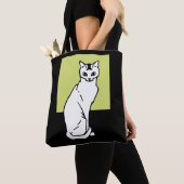 Sitting Cat Julie de Graag Art Nouveau Tote Bag (Dichtbij)