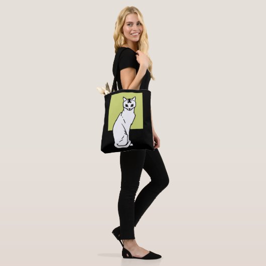Sitting Cat Julie de Graag Art Nouveau Tote Bag (Op model)