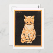 Sitting Cat, Julie de Graag Briefkaart (Voorkant / Achterkant)