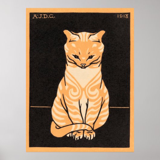 Sitting Cat, Julie de Graag Poster (Voorkant)