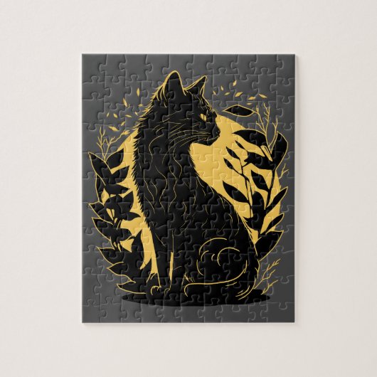 Sitting Cat Legpuzzel (Verticaal)