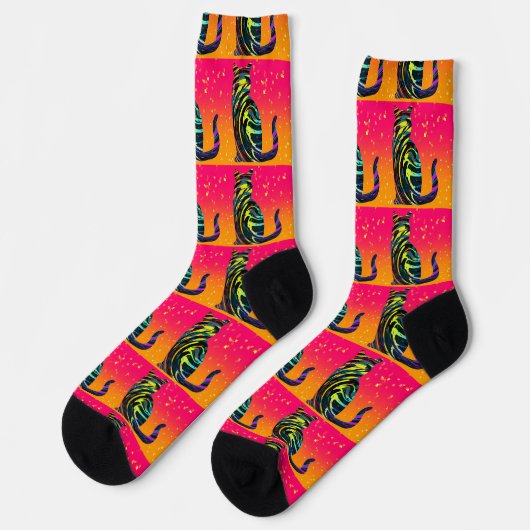 Sitting Cat Novelty Socks Sokken (Links)
