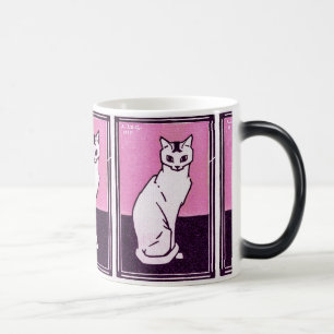 Sitting Cat on Magenta & Paarse beroemd gemaakt do Magische Mok