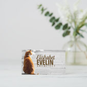 Sitting Cat op straat Visitekaartje (Staand voorkant)