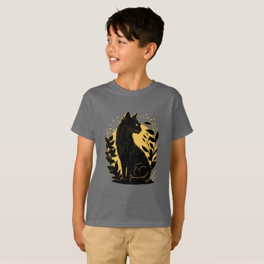 Sitting Cat T-shirt (Voorkant volledig)