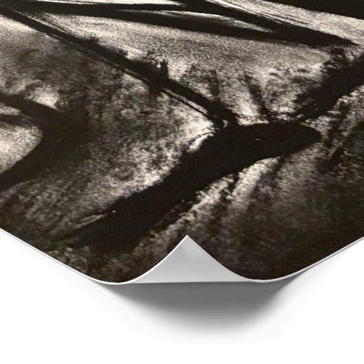 sitting charcoal artwork poster (Hoek)