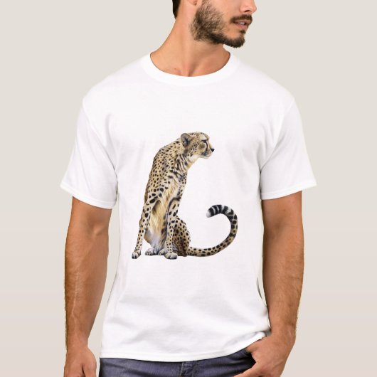 Sitting cheetah t-shirt (Voorkant)