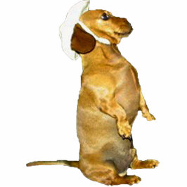 Sitting  Dachshund-scculptuur Staand Fotobeeldje