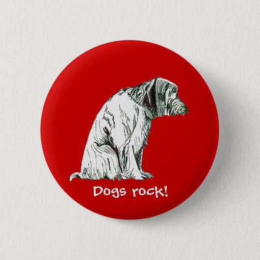 Sitting Dog Button (Voorkant)