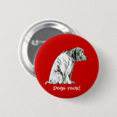 Sitting Dog Button (Voorkant /achterkant)
