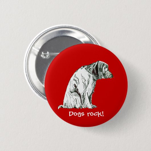 Sitting Dog Button (Voorkant /achterkant)