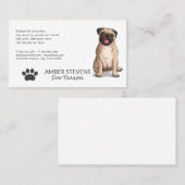 Sitting Dog | Dog Paw Visitekaartje (Voorkant / Achterkant)