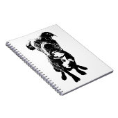 Sitting Dog Notebook – Minimalist Ink-Style Cover Notitieboek (Rechterzijde)