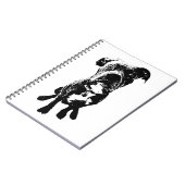 Sitting Dog Notebook – Minimalist Ink-Style Cover Notitieboek (Linkerzijde)