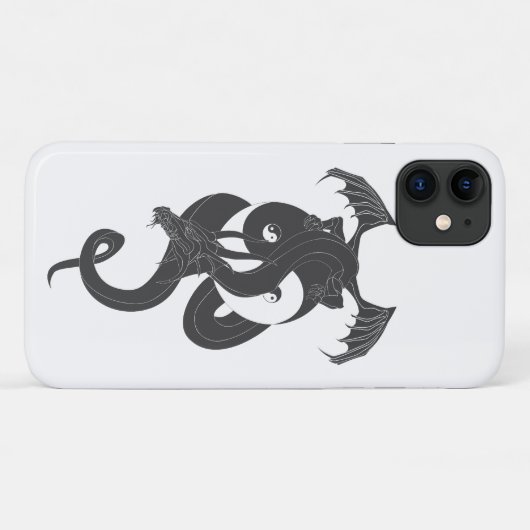 Sitting draak over Yin Yang Case-Mate iPhone Case (Achterkant (horizontaal))