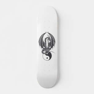 Sitting draak over Yin Yang Skateboard
