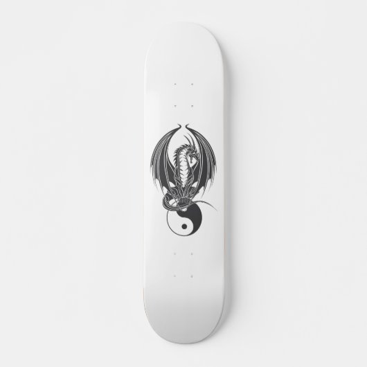 Sitting draak over Yin Yang Skateboard (Voorkant)