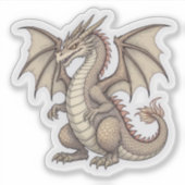 Sitting Dragon Sticker (Voorkant)