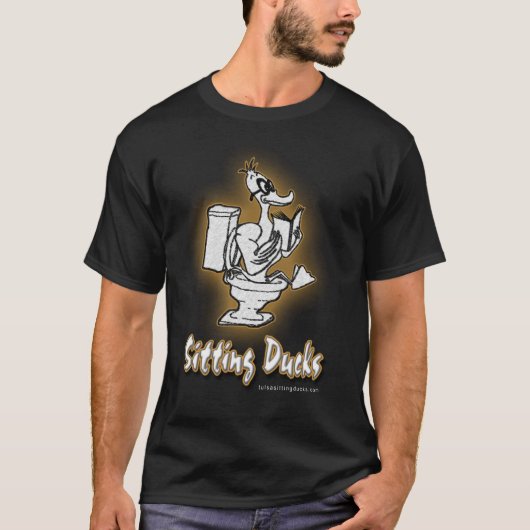 Sitting Ducks Classic Logo Black T-Shirt (Voorkant)