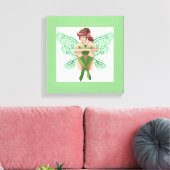 SITTING FAIRY CANVAS AFDRUK (Insitu (Woonkamer))