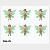 SITTING FAIRY VIERKANTE STICKER (Vel)
