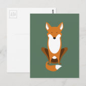 Sitting Fox Briefkaart (Voorkant / Achterkant)