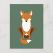 Sitting Fox Briefkaart (Voorkant)