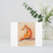 Sitting Fox Briefkaart (Staand voorkant)