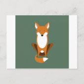 Sitting Fox Briefkaart (Voorkant)