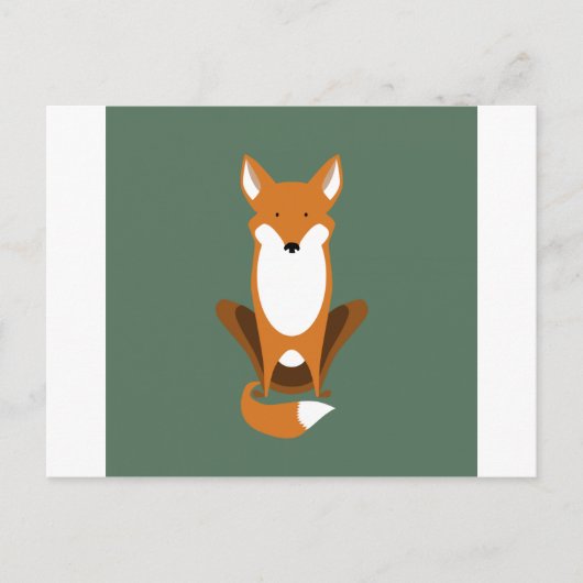 Sitting Fox Briefkaart (Voorkant)