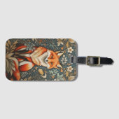 Sitting Fox William Morris geïnspireerd Floral Bagagelabel (Voorkant (horizontaal))